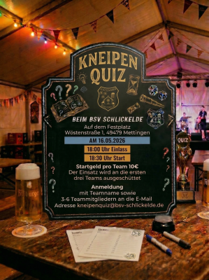 Kneipenquiz BSV Schlickelde